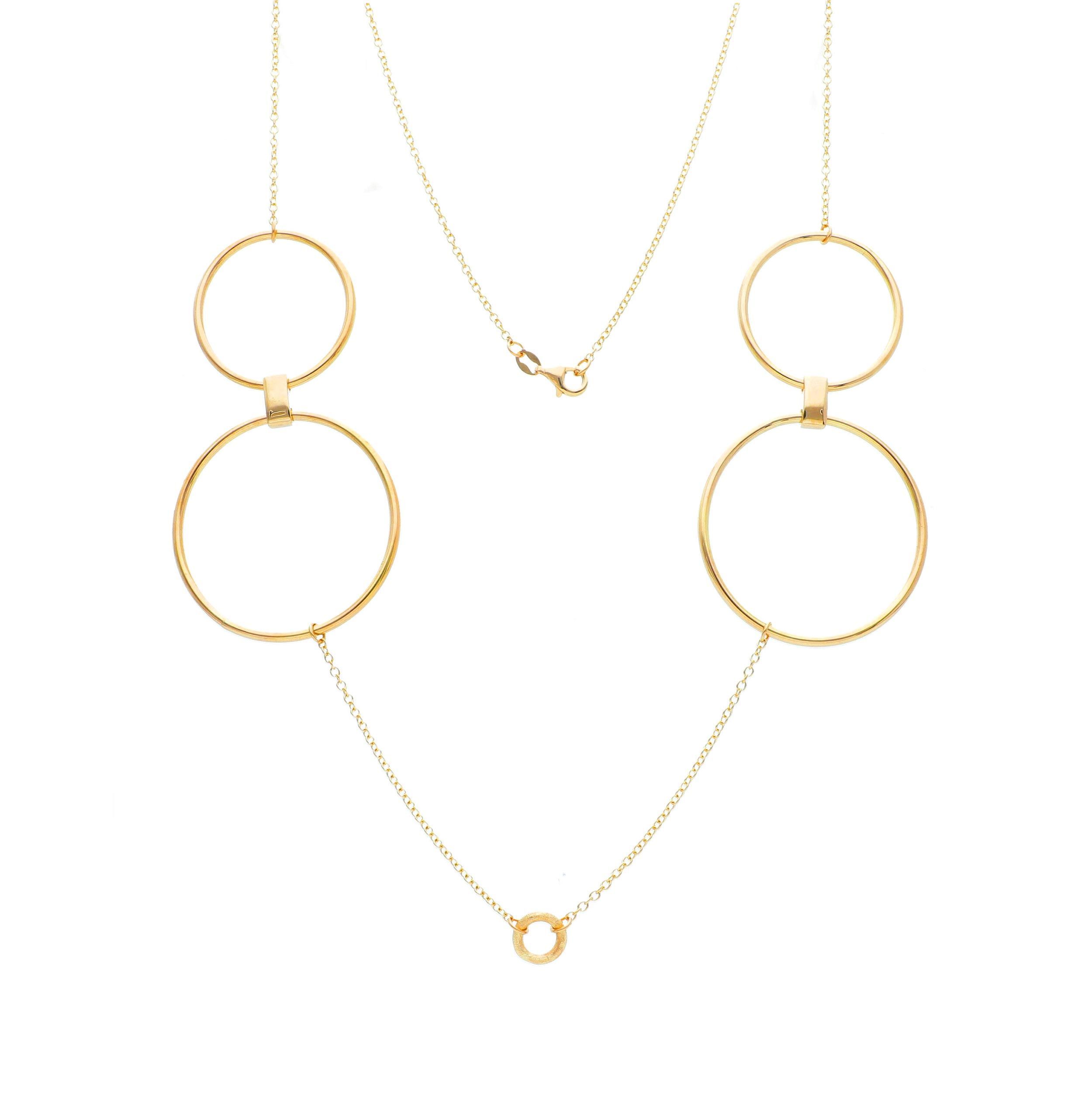 Golden necklace k14 with cycles (code S246031)
